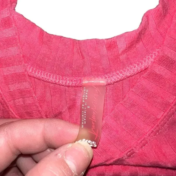 Free People Movement Ribbed Crop Tank Pink Size‎ Small - Image 2