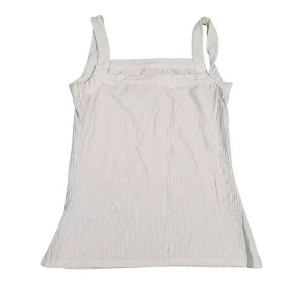 Reformation Rochelle Ribbed Tank Top Size XS Ivory White Minimalist Layering - Image 3