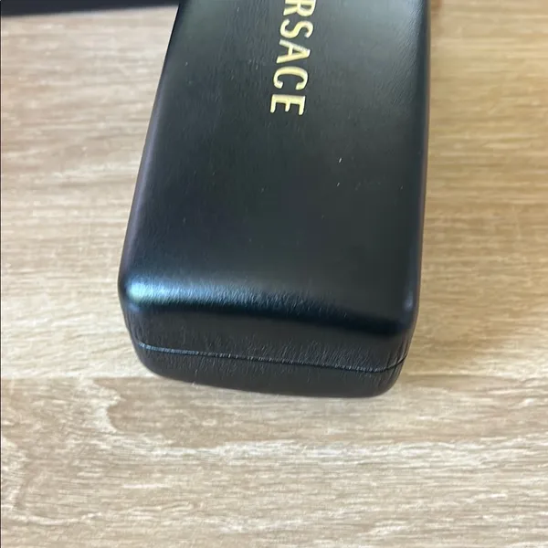 EMPTY Versace Black Sunglass Protective Case AND EMPTY box - Image 4