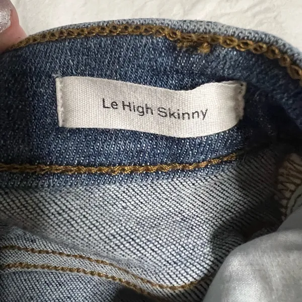 Frame Le High Skinny Distressed Blue Jeans 25 - Image 6