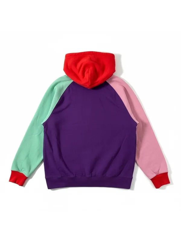 Teddy Fresh Color Block‎ Hoodie Purple, Red, Pink, Green Size Large EUC - Image 3