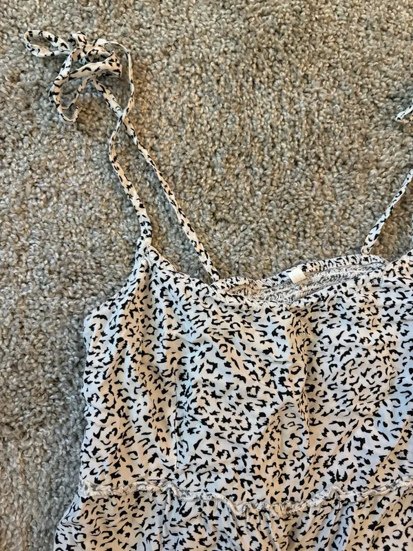 SheIn White and Black Leopard Dress - Image 3