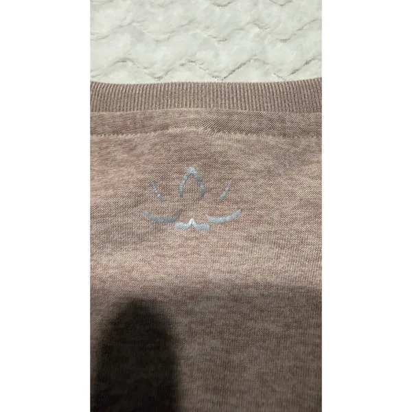 Beyond Yoga Womens Heathered Mauve Cropped Long Sleeve Raglan Top Medium M USA - Image 5