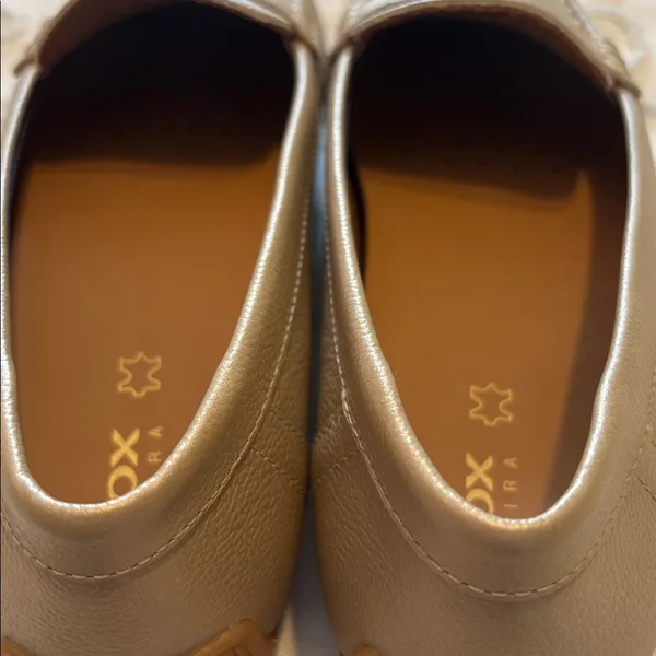 Geox Kosmopolis Gold Leather Moccasins size‎ 36EU - Image 5
