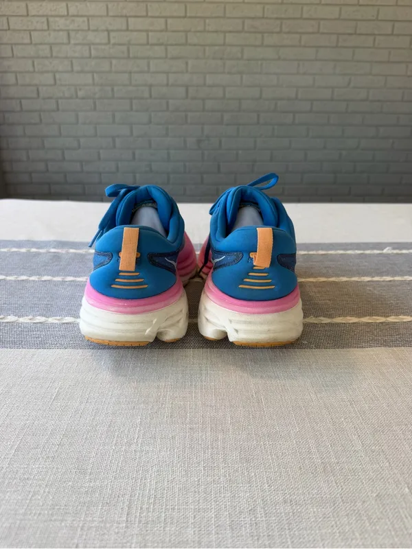Hoka Bondi 8 Running Shoes Blue Pink Women’s Size 10.5 - Image 6