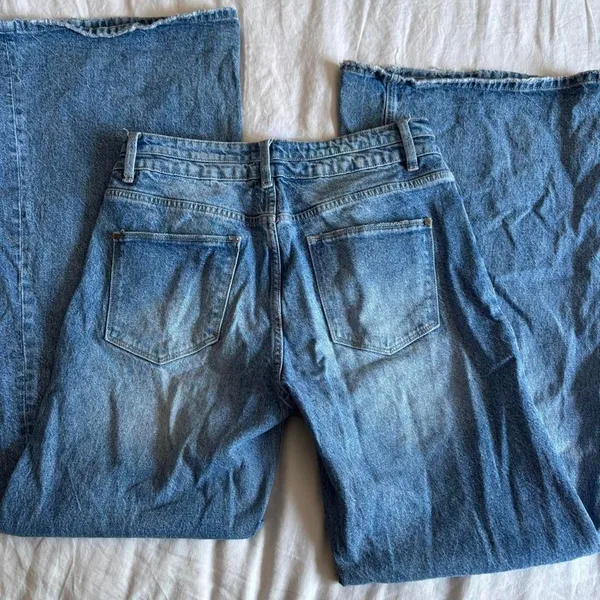 Petra153 Vintage High Waisted Stretch Wide Leg Jeans Size 29 - Image 5
