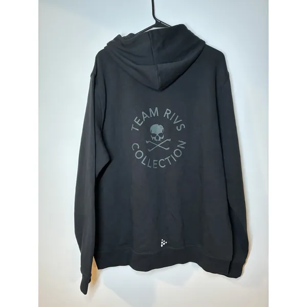 Craft‎ Sportswear Hoodie #TEAMRIVS XL black Black Skull On Back Boston Graffiti - Image 4