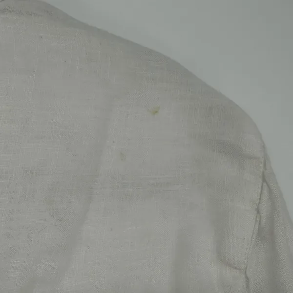 Rachel Zoe White 100% Linen Button Front Blouse Long Sleeve Top Womens Medium‎ - Image 3