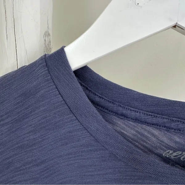 Aerie Navy Soft Puff Sleeve Short Sleeve Tee Size Large - Image 3