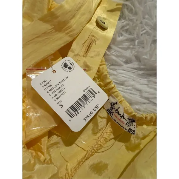 NEW Intimately Free People Forever Young Satiny Romper in Yellow Small - Image 7