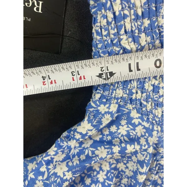Tuckernuck x Cameron Eubanks Wimberly Blue Floral Linen Blend Smocked Dress NWT - Image 11