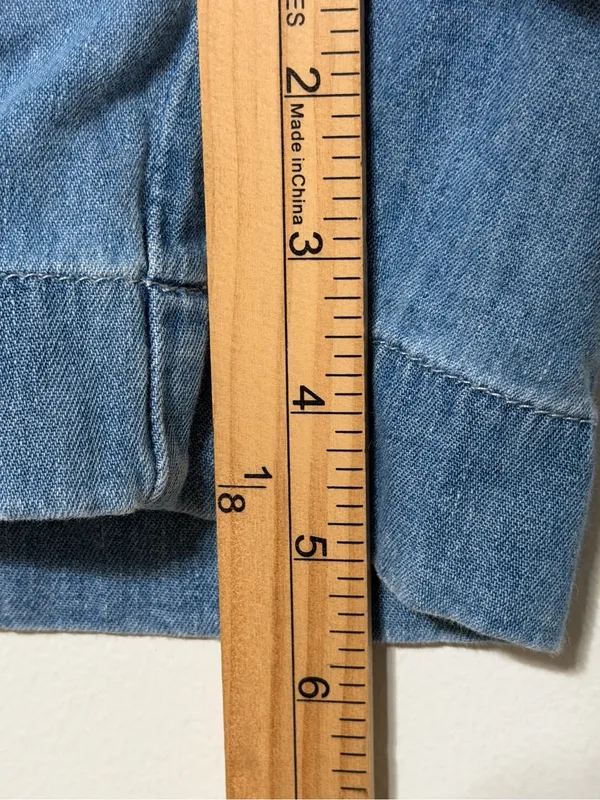 GAP Chambray High Rise Pleated Short 5” Size 6 - Image 7