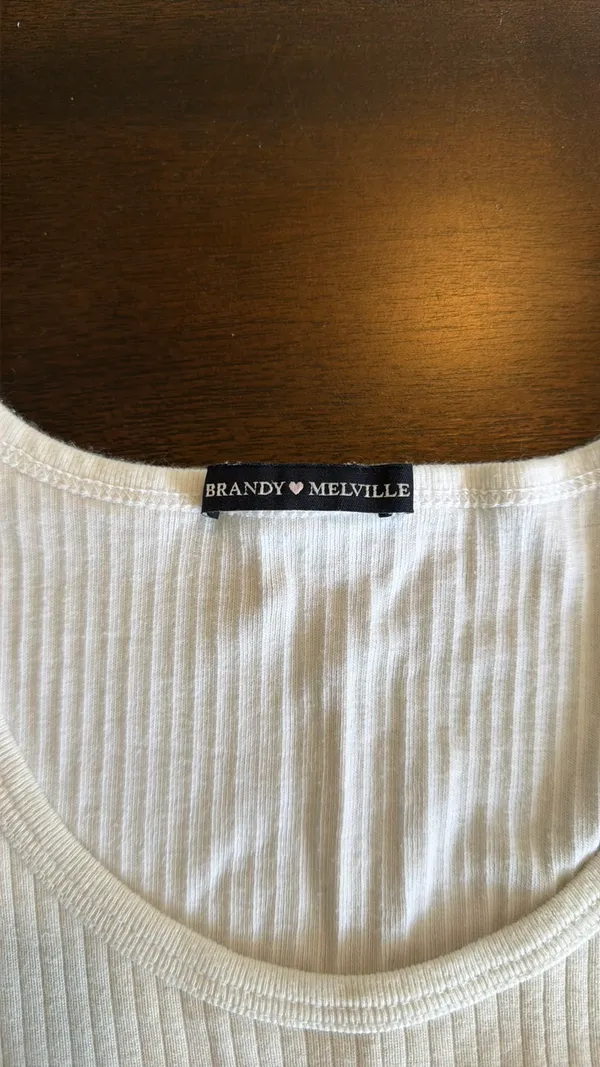 Brandy Melville White Crop Top - Image 2