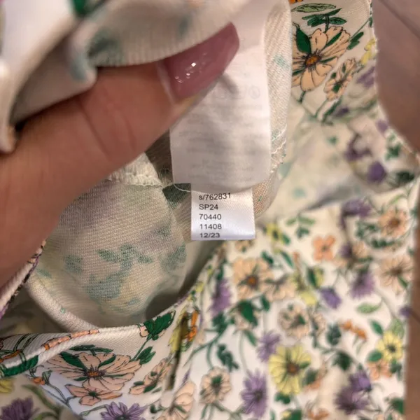 NWT LOFT Floral Linen Blend Mini Skirt Womens 4 Cottagecore Spring Summer A-Line - Image 8