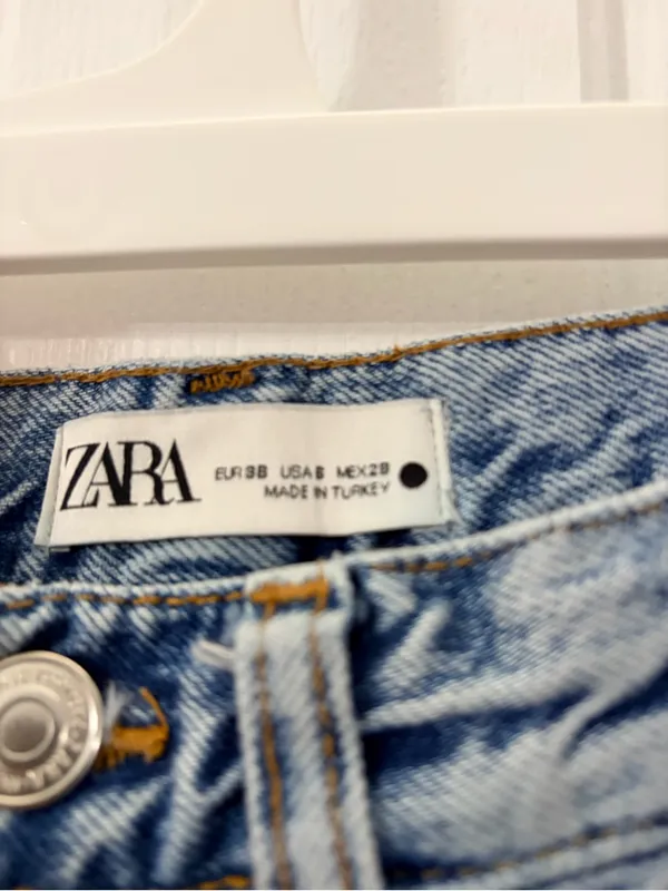 ZARA Light Blue Distressed Boyfriend Jeans - Image 3