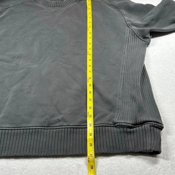 Aerie Women’s Oversized Distressed Crewneck Sweatshirt Size M Gray - Image 6