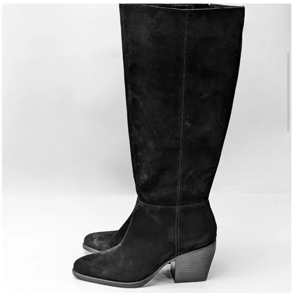Naturalizer Fae Women Size‎ 5 Suede Black High Knee Heeled Boots - Image 11