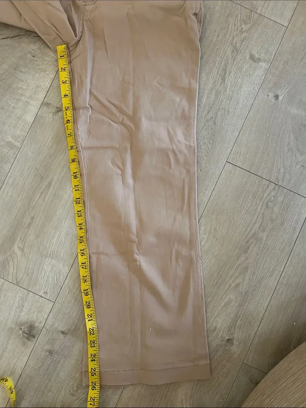 Hue Kick Flare Stretch Cotton Pull-On Pants, Tannin, Size Medium, NWT - Image 13