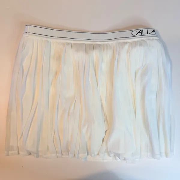 CALIA Court Collection High-Rise Pleated Mesh Skort White Women's Regular Size L - Image 6