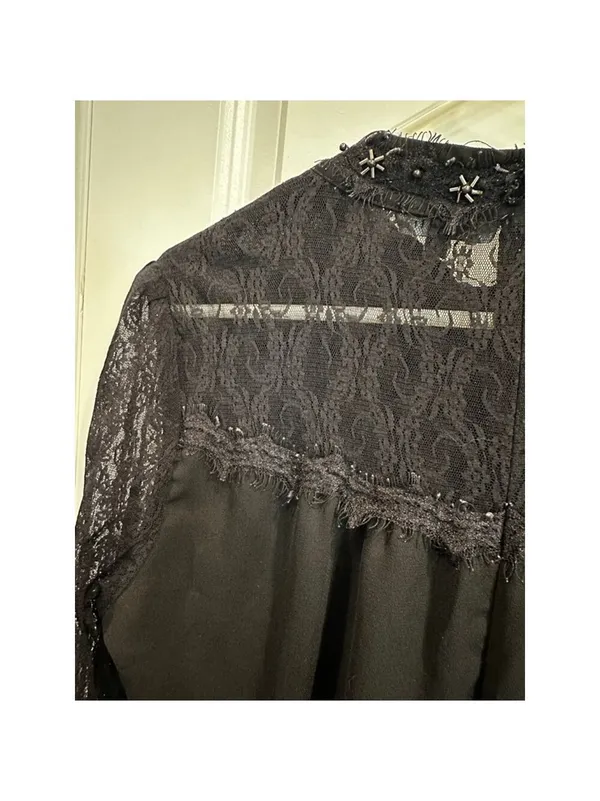 Panitti Black Lace Blouse XL - Image 8