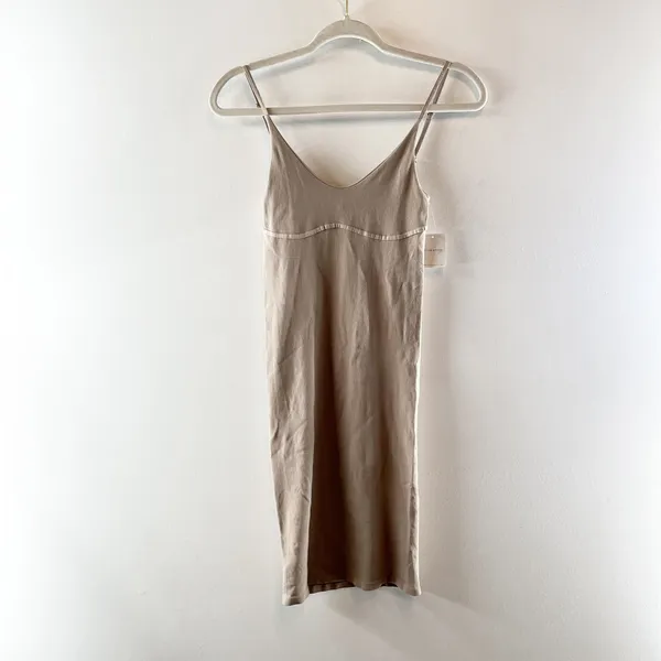 Intimately by Free People Meg High Platform Mini Slip Dress Sand Beige XS/S - Image 2