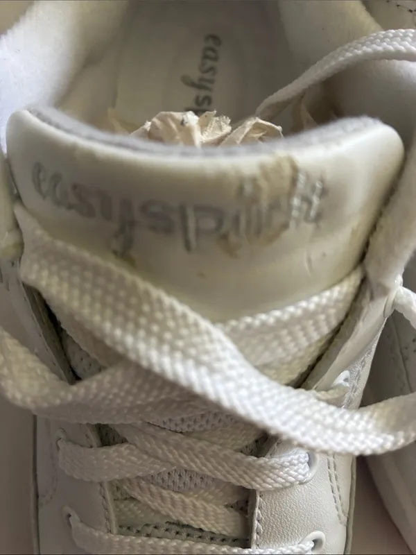 Easy Spirit Women's White Leather Lace-Up Sneakers - Classic Casual - Image 4