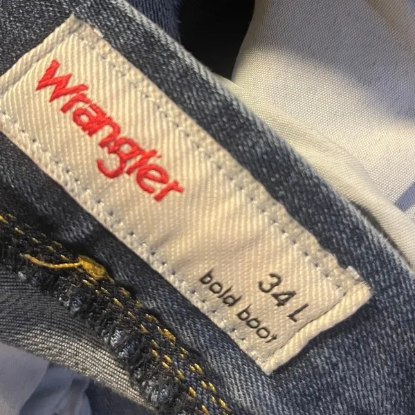 Wrangler Women Bold Bootcut Denim Jeans High Rise Size 34 Long Cowboy Rodeo - Image 5
