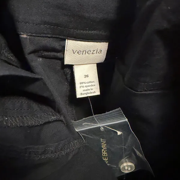 Lane Bryant Venezia Utility Skirt‎ Black 26 Plus Size Tie Waist Casual Workwear - Image 5