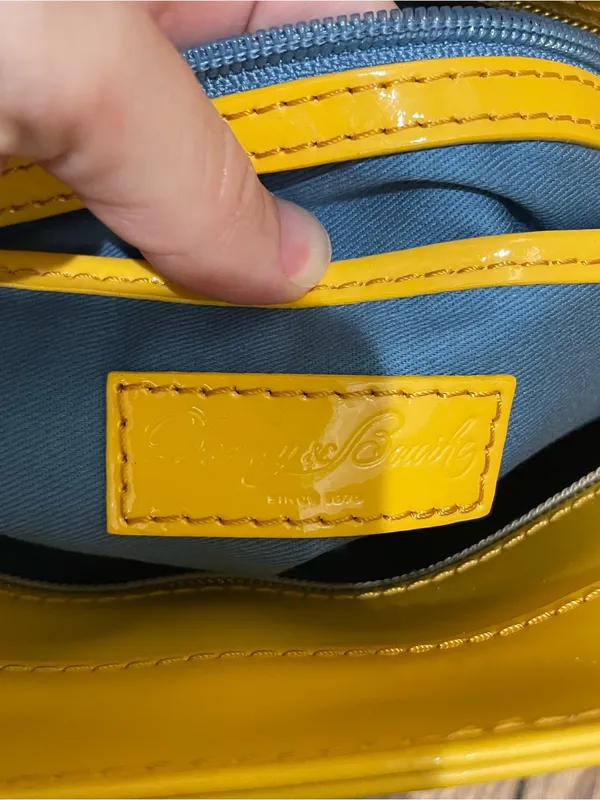 Dooney & Bourke Yellow Patent Leather Tote Shoulder Bag Purse Womens Handbag - Image 9