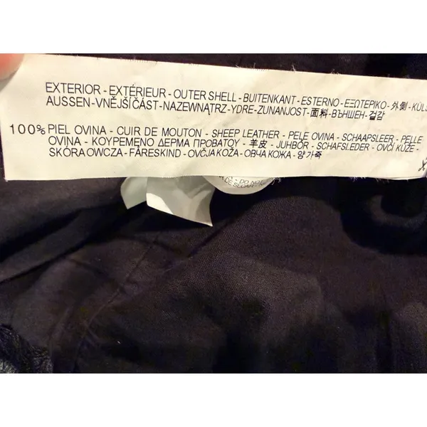 ZARA Trafaluc Genuine Leather Moto Medium Jacket Black Cropped Biker Y2K goth - Image 11