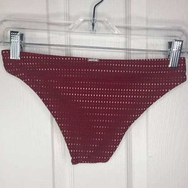 Abercrombie & Fitch Maroon Bikini Bottom Sz XS Summer Beach - Image 6
