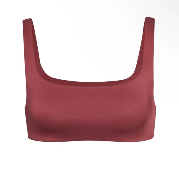 NWT SKIMS‎ STRETCH SATIN SQUARE NECK BRA in BERRY sz XS - Image 4