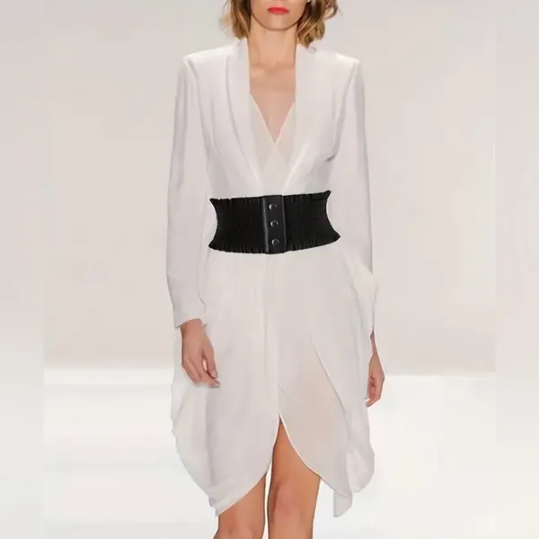 Plus Size‎ Wide Waistband Elegant Elastic Belt Vintage Dress Coat Girdle Waspie - Image 14