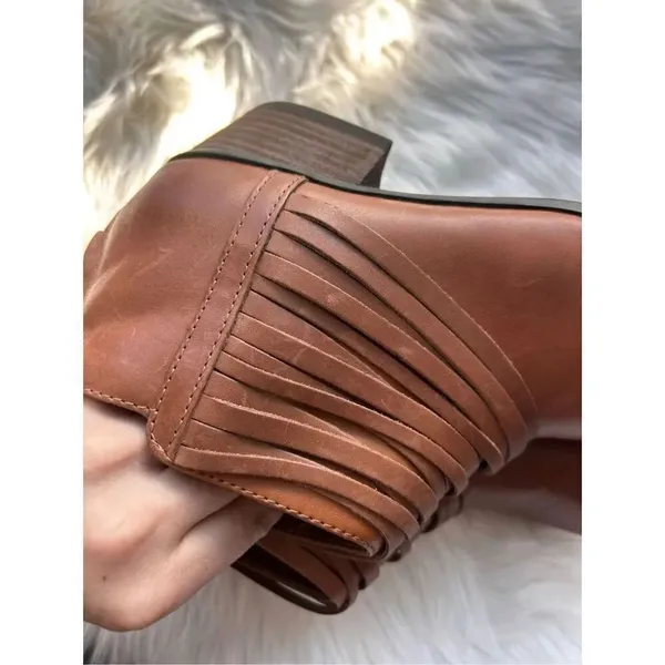 Clark’s brown booties size 6.5 comfy real leather boots soft insoles 1.5 inch he - Image 7