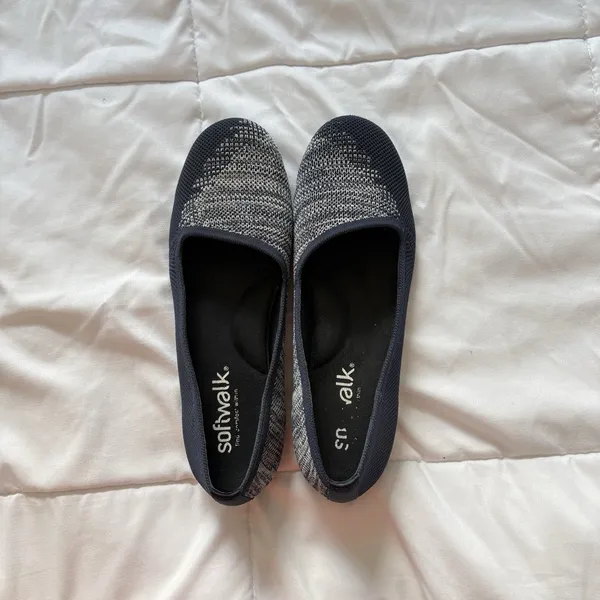 Softwalk Sicily Womens Ballet Flat Shoes Blue Size‎ 9 Quiet Luxury Preppy - Image 3