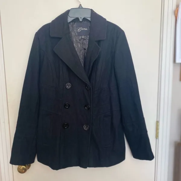 Guess medium black pea coat  with side pockets - Image 7