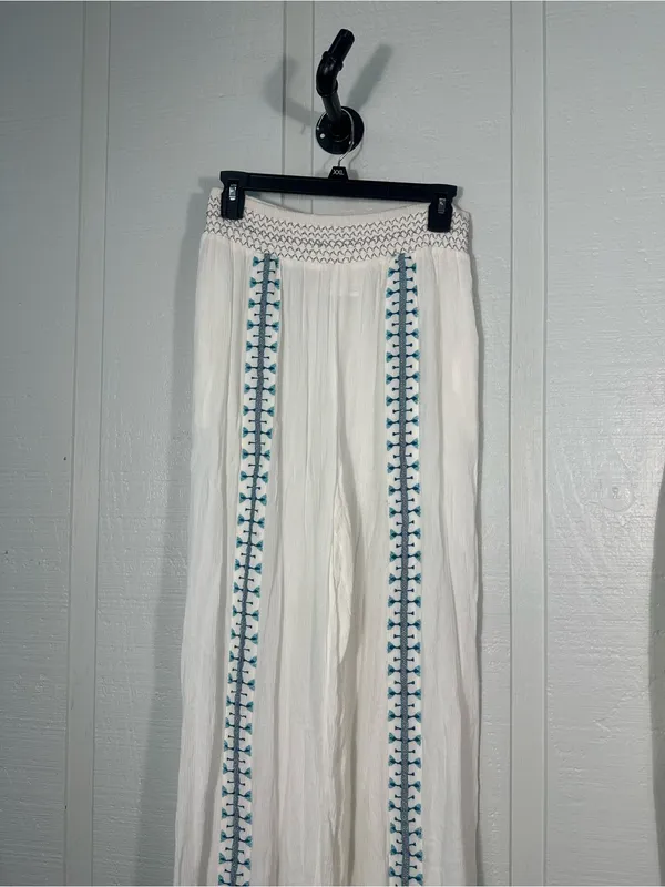 Goa White Wide Leg White Pants Size Medium EUC - Image 3