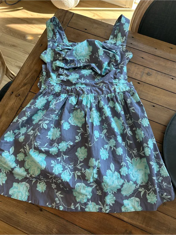 NWT Free People Meet Me in Maui Blue Purple Floral Mini Dress L - Image 8