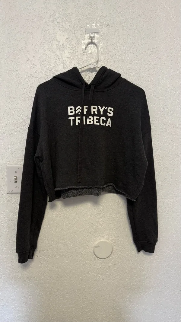 Barry's Bootcamp Tribeca Cropped Hoodie - Charcoal Grey - Medium - Image 2