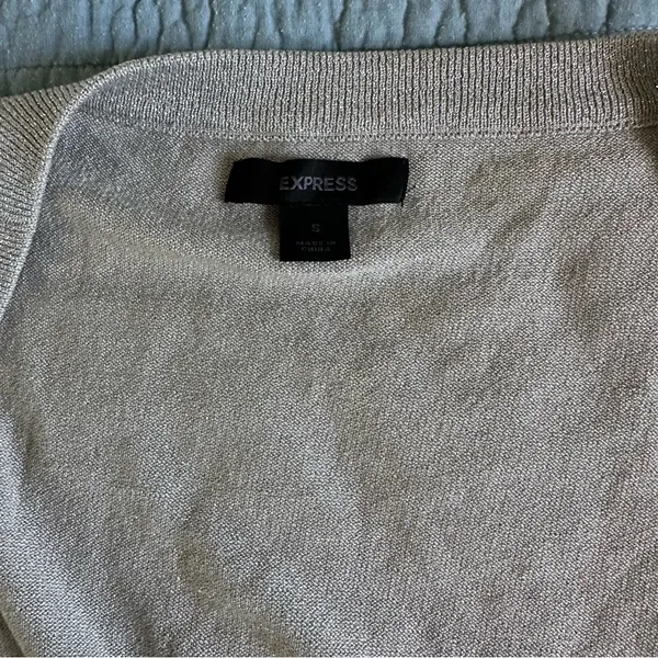 Express Vintage Y2K Silver Gray Bolero Top Cover Up S Crop - Image 3