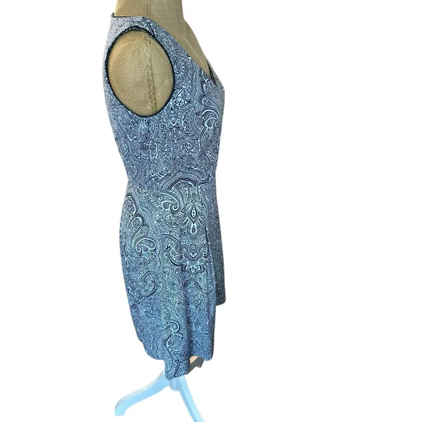Paisley‎ Print Sleeveless V Neck Dress 90s inspired Girly Romantic Size 0 - Image 5