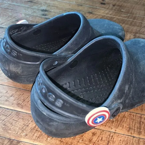 Crocs black Captain America arch support ortho rubber shoes - Image 2