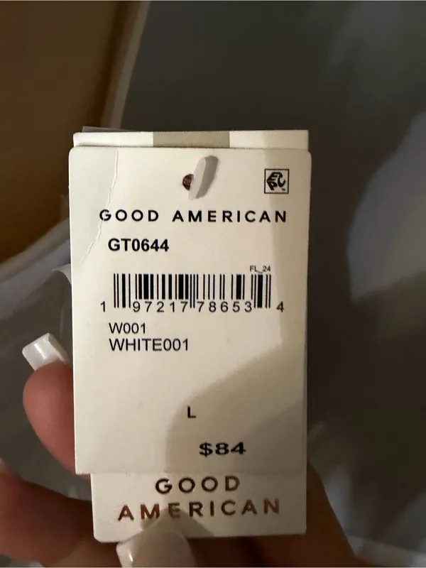 Good American White Sleeveless Crew Tank Top - Image 3