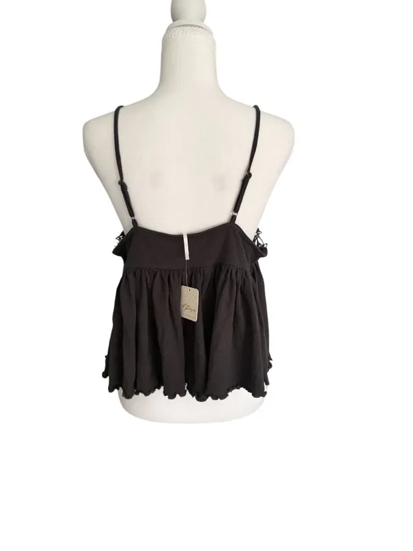 FREE PEOPLE Black Floral Swing Tank Top Size Small NEW NWT - Image 6