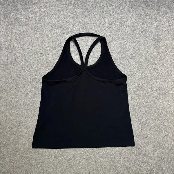 Under Armour Heat Gear Black Gloss Logo Strappy Racerback Cutout Tank Top - Image 5