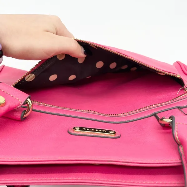 Anne Klein Satchel Shoulder‎ Bag Girly Pink Satchel Y2K Polished Elle Coquette - Image 14
