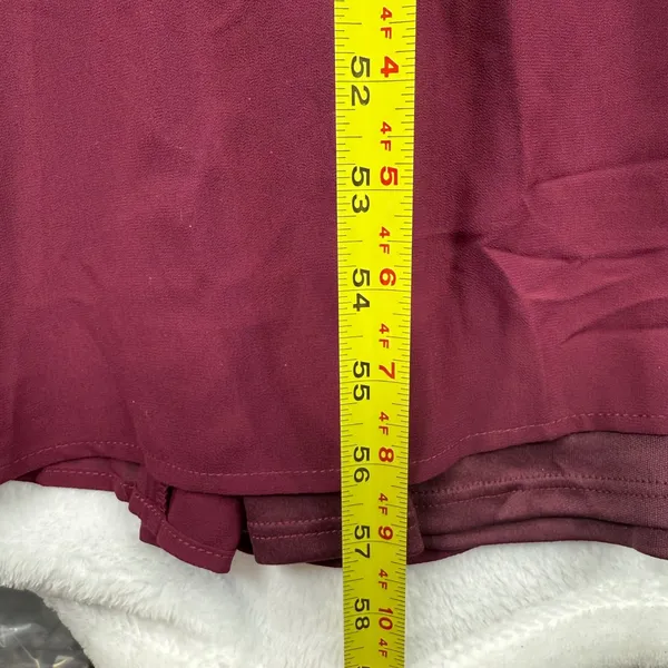 Show‎ Me Your Mumu Caitlin Ruffle Maxi Dress XS Burgundy Merlot Sleeveless - Image 4