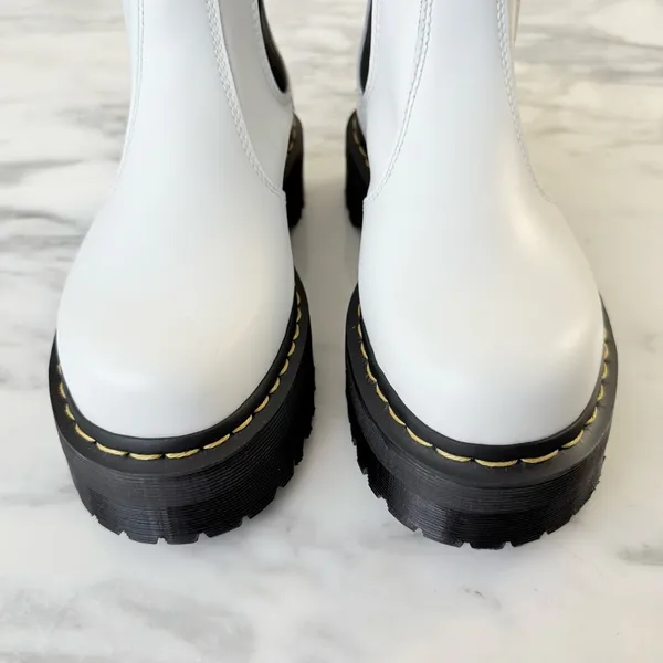 Dr Martens 2976 Quad Smooth Leather Platform Chelsea Boots • Sz W9/M8 - Image 8