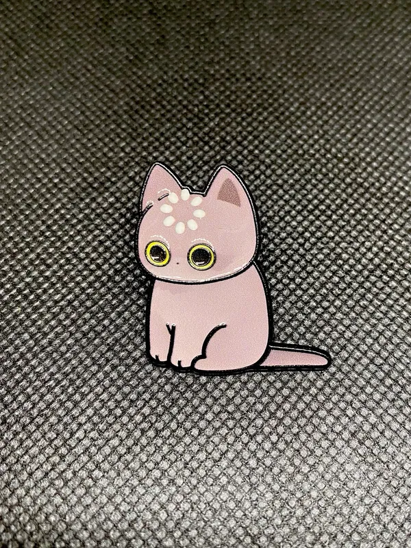 Kitty Loading Data Enamel Pin/Magnet - Who Knows What Goes On In There? Pick One - Image 4