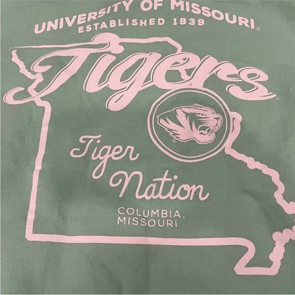 University of Missouri Tiger National Seafoam Green Crewneck Sweatshirt - Image 5